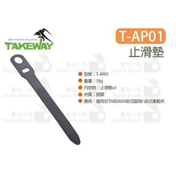 【 Takeway T-AP01 原廠止滑墊 】* 1包三入 * 適用 T1,T1Plus,T2,R1,R2