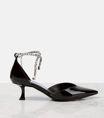 Jimmy Choo Stevie 30 embellished patent leather pumps