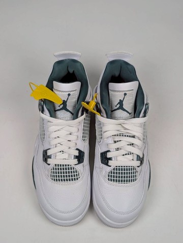 微瑕疵-左腳外側破皮右腳內側皺褶 FQ8213-103 5Y Air Jordan 4 "Oxidized Green" GS 氧化復古綠 大童 女鞋