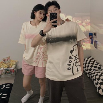 情侶睡衣春夏季純棉薄款女士套裝短袖短褲男款可外穿夏天款家居服