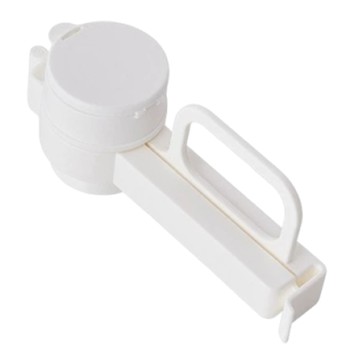 KM 食品袋出料嘴封口防潮夾 保鮮 輕鬆傾倒  白色  1個