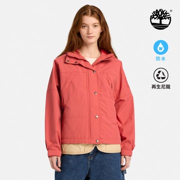 Timberland 女款淺紅色寬版防水外套|A67J3872