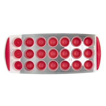 Colourworks 不多拿一口製冰盒  紅色  PP塑料材質  長30 x 寬11.8 x 高2.7cm 單格(直徑3cm)  1盒