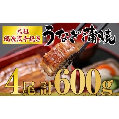 ふるさと納税 鹿屋市 うなぎ問屋の厳選!備長炭手焼　うなぎ蒲焼4尾(600g) 1774-1