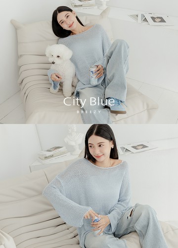 賴在沙發針織上衣