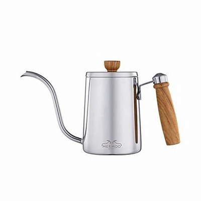 Mermoo Yilan コーヒー ドリップ ポット コーヒー ケトル 木柄 蓋付き 人気 ドリップケトル 600ml 直火 コーヒー ポット ステ 通販 Lineポイント最大get Lineショッピング