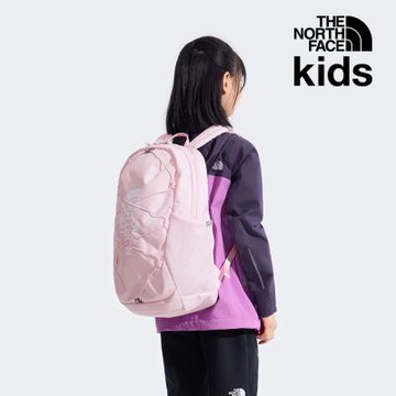 【The North Face 官方旗艦】北面兒童粉色DWR防潑水休閒後背包｜52VYF1Z 書包