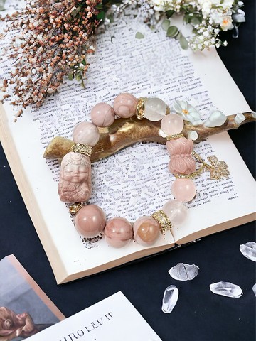 阿拉善瑪瑙 女財神扎基拉姆 粉晶 招桃花 招財-已結緣 接同款訂製