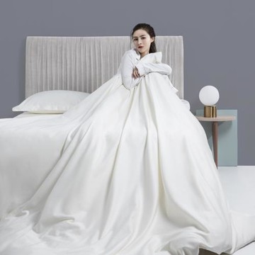 出口100支全棉被套單件純棉白色雙股貢緞雙人200x230cm單被罩酒店