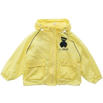 🍭臺灣出貨🍭女童夏季透氣防曬防中小童夏季兒童防曬服雙層連帽 兒童外套 兒童薄外套 冷氣房外套 女童外套