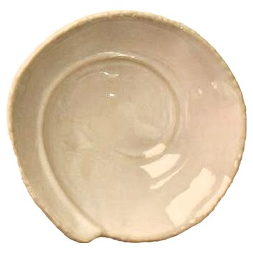 三足向付 旋紋 日本製 陶瓷  15 x 2.5cm  白色  1個