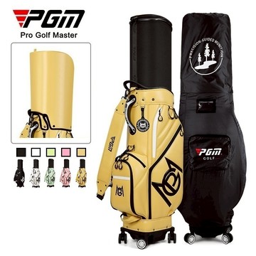 PGM GOLF 魔眼系列硬殼伸縮型高爾夫球袋航空旅行包 倒置球桿分隔器設計 大容量多功能 QB153