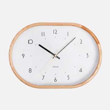 日本INTERFORM Mutka壁鐘34.5cm 淺木