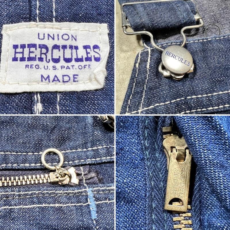 HERCULES ヘラクレス 【men2412H】 40's 50's デニムオーバーオール