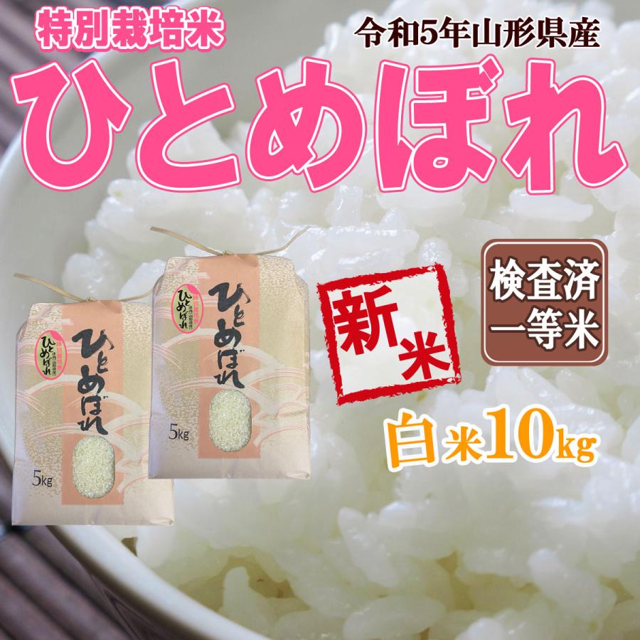 令和5年産 新米 送料無料 山形県産 特別栽培米 ひとめぼれ 白米 5kg×2 10キロ 十キロ お米 おこめ 10kg