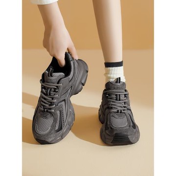 奧古獅登老爹鞋女款2026新款春冬加絨保暖情侶厚底休閑運動鞋男款