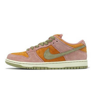 Nike 休閒鞋 SB Dunk Low 男鞋 女鞋 粉紅 橘 綠 麂皮 復古 低筒 板鞋 HJ4135-600
