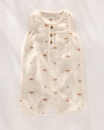 Baby Hilary Duff Rays And Rainbows Crinkle Gauze Romper