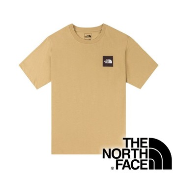 【THE NORTH FACE 美國】中性圓領短袖棉T恤『卡其』NF0A86PT 戶外 露營 登山 健行 棉T 短袖 上衣
