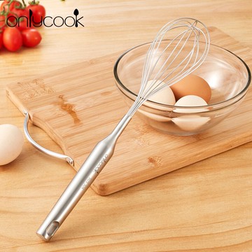 onlycook 手動打蛋器304不銹鋼家用打雞蛋奶油攪拌棒和面烘焙廚房