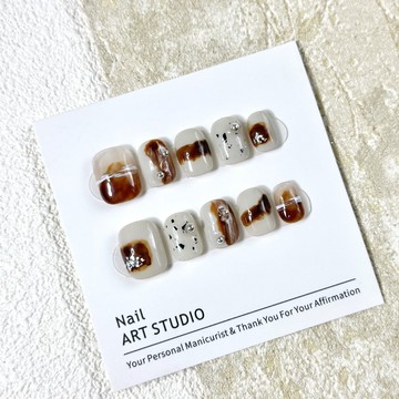 ✨Hannah✨【黃昏時】意境感高級耐看暈染風格純手工穿戴甲可拆卸純手工穿戴甲 XTM5