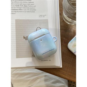 暈染藍綠適用于Airpods4保護套airpods2耳機套aipods二代三無線藍牙ipods/airpod3 pro代日韓ins風菲林耳機殼