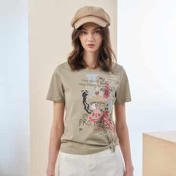 CLL巧玲瓏 童趣文字塗鴉圓領T 7363305