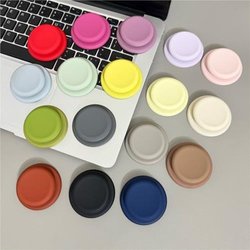 小眾ins純色液態硅膠Magsafe磁吸伸縮支架適用蘋果手機殼簡約