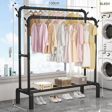 【臺灣出貨】簡約晾衣架落地臥室掛衣架室內陽臺家用曬衣服架宿舍晾衣杆衣帽架ejgp