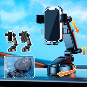 【Reddot 紅點生活】無敵轉向車用強力吸盤重力手機架(升級五軸伸縮款)