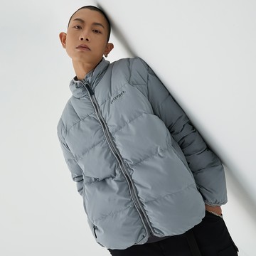 極寒探險立領羽絨外套(銀灰)-男