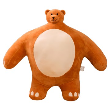 I'CLE 寬肩小頭娃娃 小熊款  24cm  1個  熊款 土色