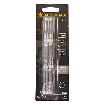 CROSS 高仕 墨水卡管 黑色 8921 (6支 1入)