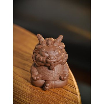 趙永輝精品紫砂茶寵可養生肖龍招財茶寵擺件茶玩小財迷茶桌擺件