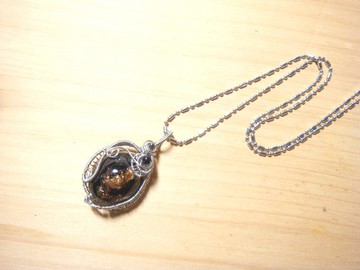 柚子林琉璃 - 墨 - 琉璃項鍊