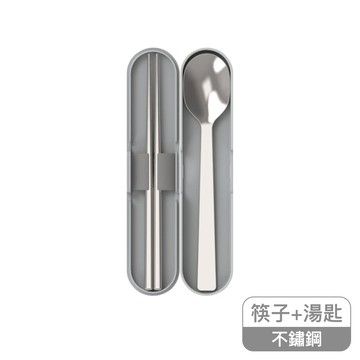 樂扣樂扣極簡便攜環保餐具3件組（霧灰）