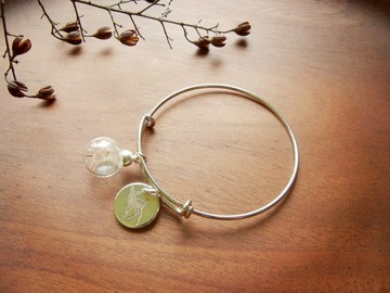 *coucoubird*銀色蒲公英手環-小鹿/小雀