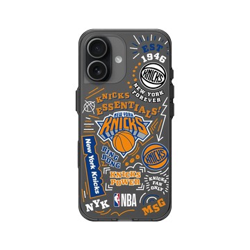 iPhone 17 Clear (相機按鈕) 酷墨灰 - NBA - 塗鴉系列-紐約尼克 New York Knicks - Graffiti