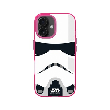 iPhone 16 Clear 粉漾桃 - 迪士尼-星際大戰 Star Wars - 風暴兵-大臉系列
