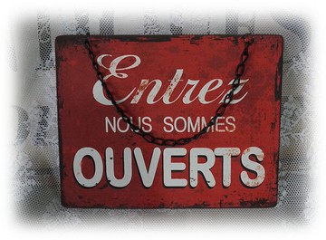 出口打樣孤品 鐵質古舊雙面掛牌 鄉村風格 無折1入