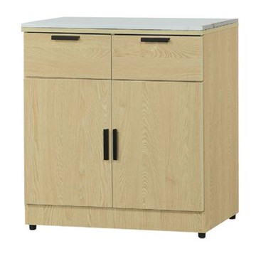 文創集 卡瑪2.7尺雲紋石面低餐櫃-81x40x84-cm免組