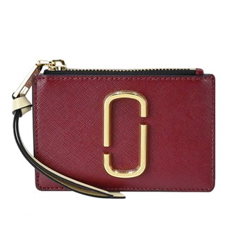 MARC JACOBS THE SNAPSHOT 防刮撞色卡片零錢包-紅