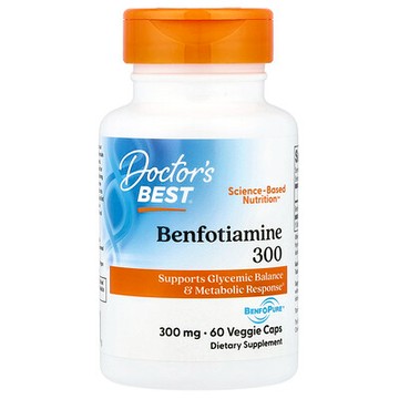 Doctor's Best, 含 BenfoPure™ 的苯氟硫胺 300，300 毫克，60 粒素食膠囊