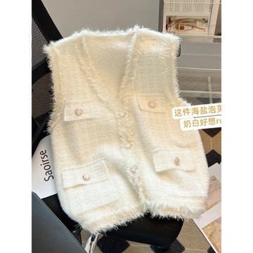 清倉撿漏~專柜撤回外貿春秋小香風馬甲女背心編織馬夾外套上衣潮