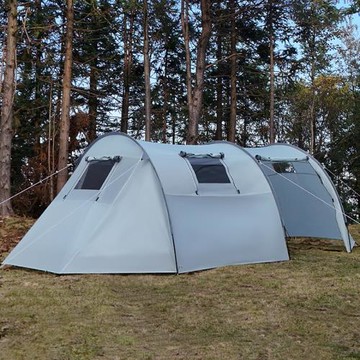 源頭工廠批發家庭帳便攜式多人戶外露營帳篷野營野餐防水隧道帳篷