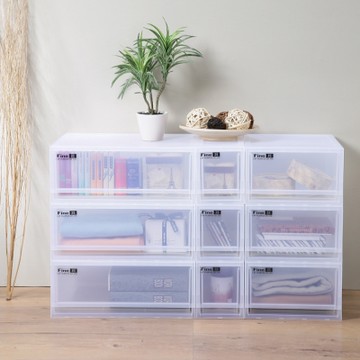 KEYWAY 聯府 FINE抽屜收納居家組9+21+32L各3入