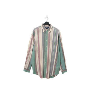 Back to Green-品牌襯衫 polo 莫蘭迪條紋 sh-19//vintage shirt