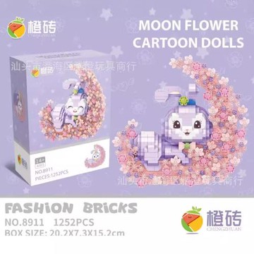 跨境卡通公仔送女生閨蜜禮物拼裝積木桌面擺件禮品批發廠家直銷