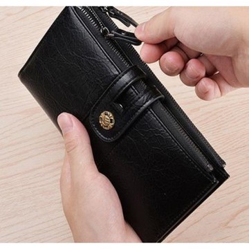 高性價比錢包男士長款拉鏈手包大容量錢夾手拿包手機包外貿手抓包