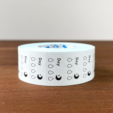 手帳標籤貼紙 生理期 黑色 日本製 標籤貼紙 捲筒貼紙 ls-014